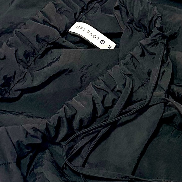 π€ LOVE TREE Black Track Pants | White Stripes | Drawstring Waist | Jogger | Sz M - Picture 5 of 5